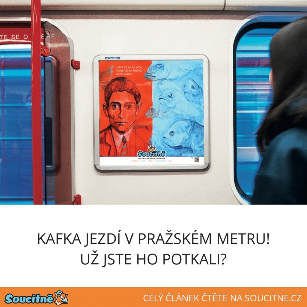 Kafka posters by Dana Ellyn in the Prague Metro, Czech Republic