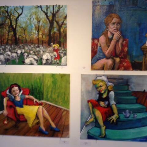 Ellyn and Sesow "Fairytales & Folklore" exhibit at AMP Art Market, Provincetown MA