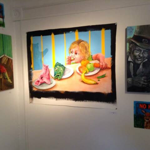Ellyn and Sesow "Fairytales & Folklore" exhibit at AMP Art Market, Provincetown MA
