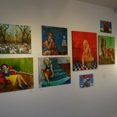 Ellyn and Sesow "Fairytales & Folklore" exhibit at AMP Art Market, Provincetown MA