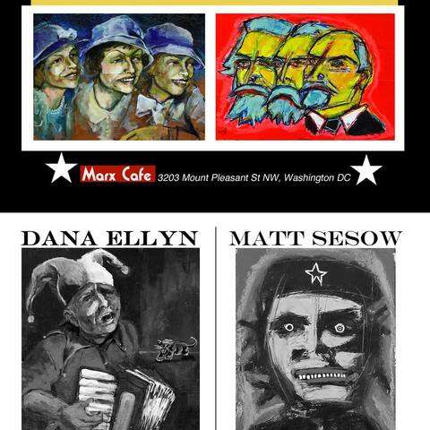 Dana Ellyn and Matt Sesow exhibit at the Marx Cafe in Washington, DC. 2014