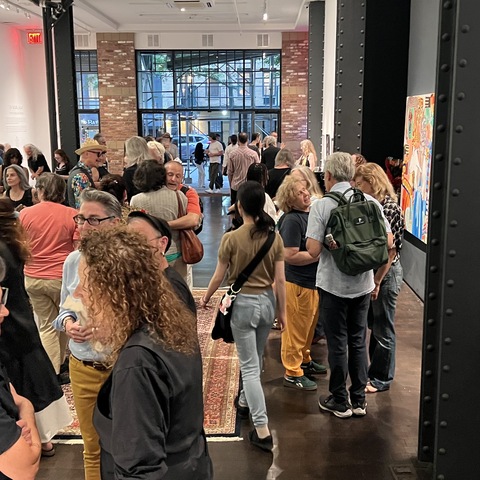 The crowds at opening night of No Matter What at Pen + Brush on June 26 2025