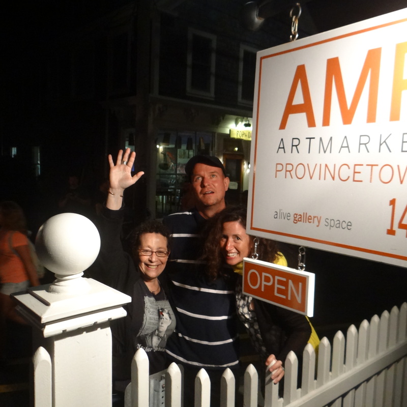 Dana Ellyn and Matt Sesow in Provincetown, MA during Bear Week - for their Fairytales & Folklore exhibit at AMP Art Market.